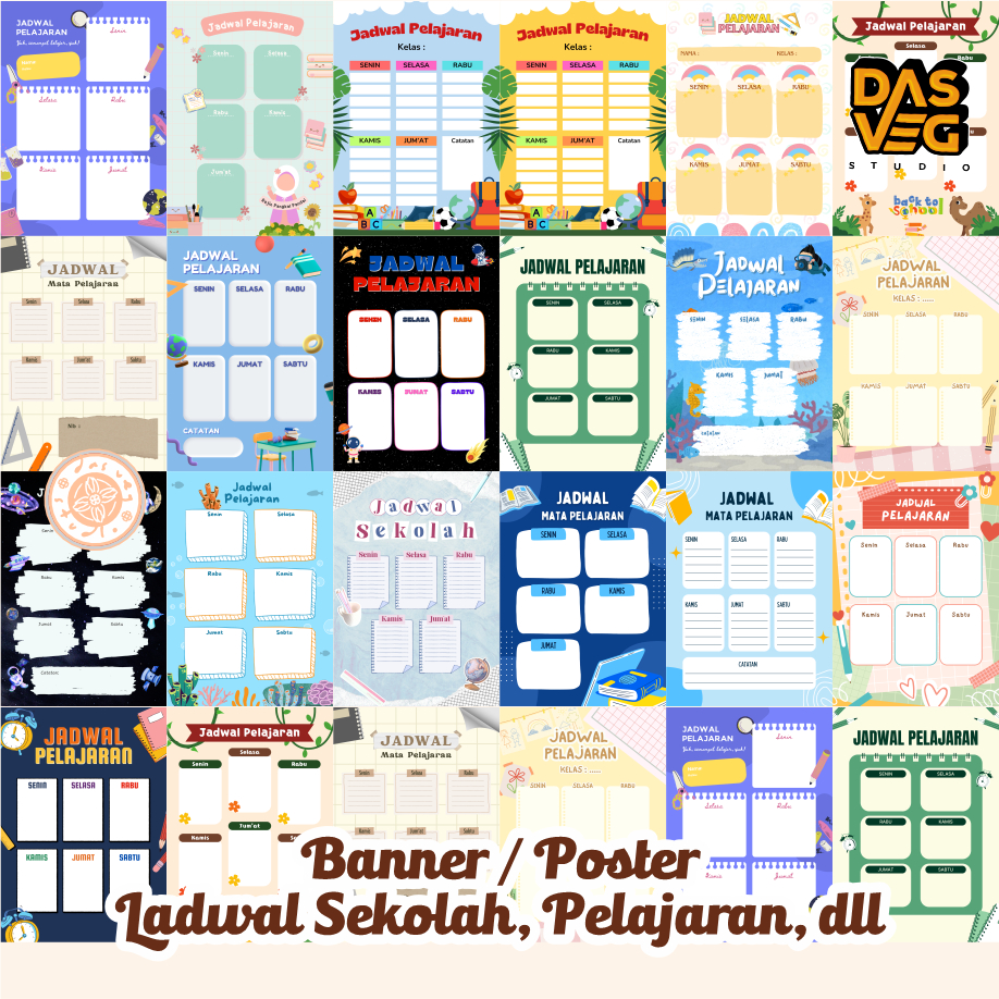 

Banner / Poster Ladwal Sekolah, Pelajaran, dll