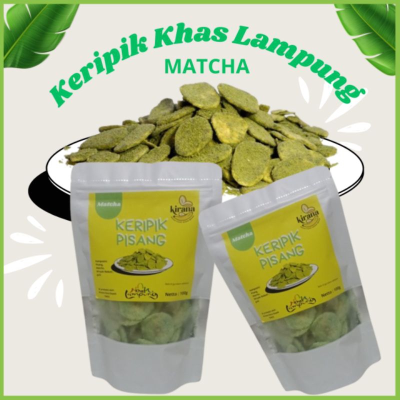 

Banana chips Matcha GreenTie Keripik Pisang Aneka Rasa Khas Luampung