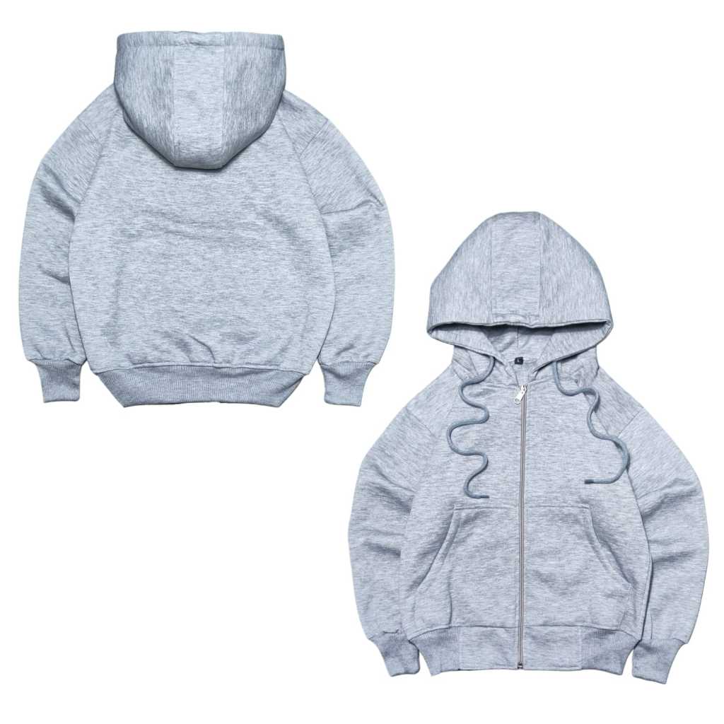 Jaket Hoodie Anak Polos Usia 3 Sampai 14 Tahun Bahan Flecce Tebal