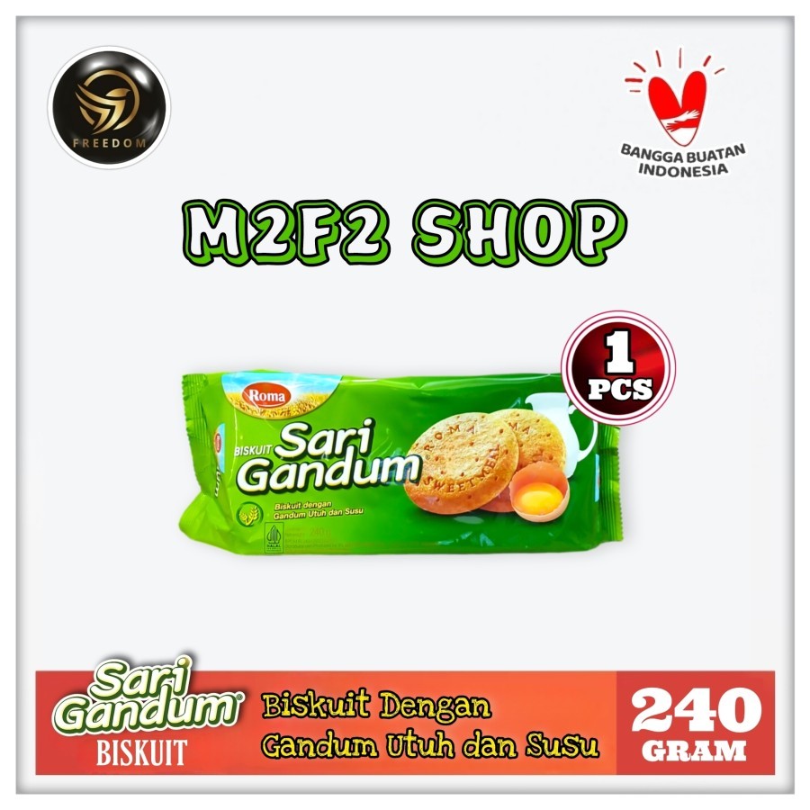 

Roma Biskuit Sari Gandum Utuh & Susu Original - 240 gr (Kemasan Satuan)