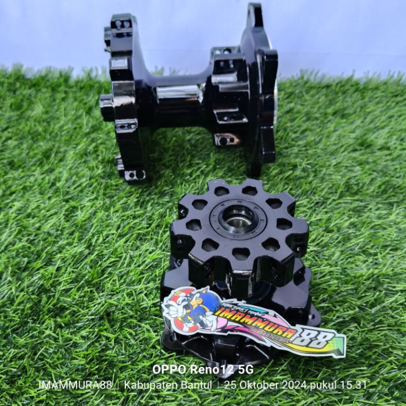 TROMOL CRF BLACK HITAM HOLE 36 36 FREEDAY HITAM SILVER