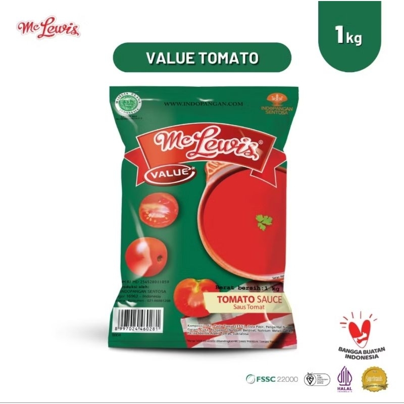 

Mc Lewis Tomato Sauce 1000gr