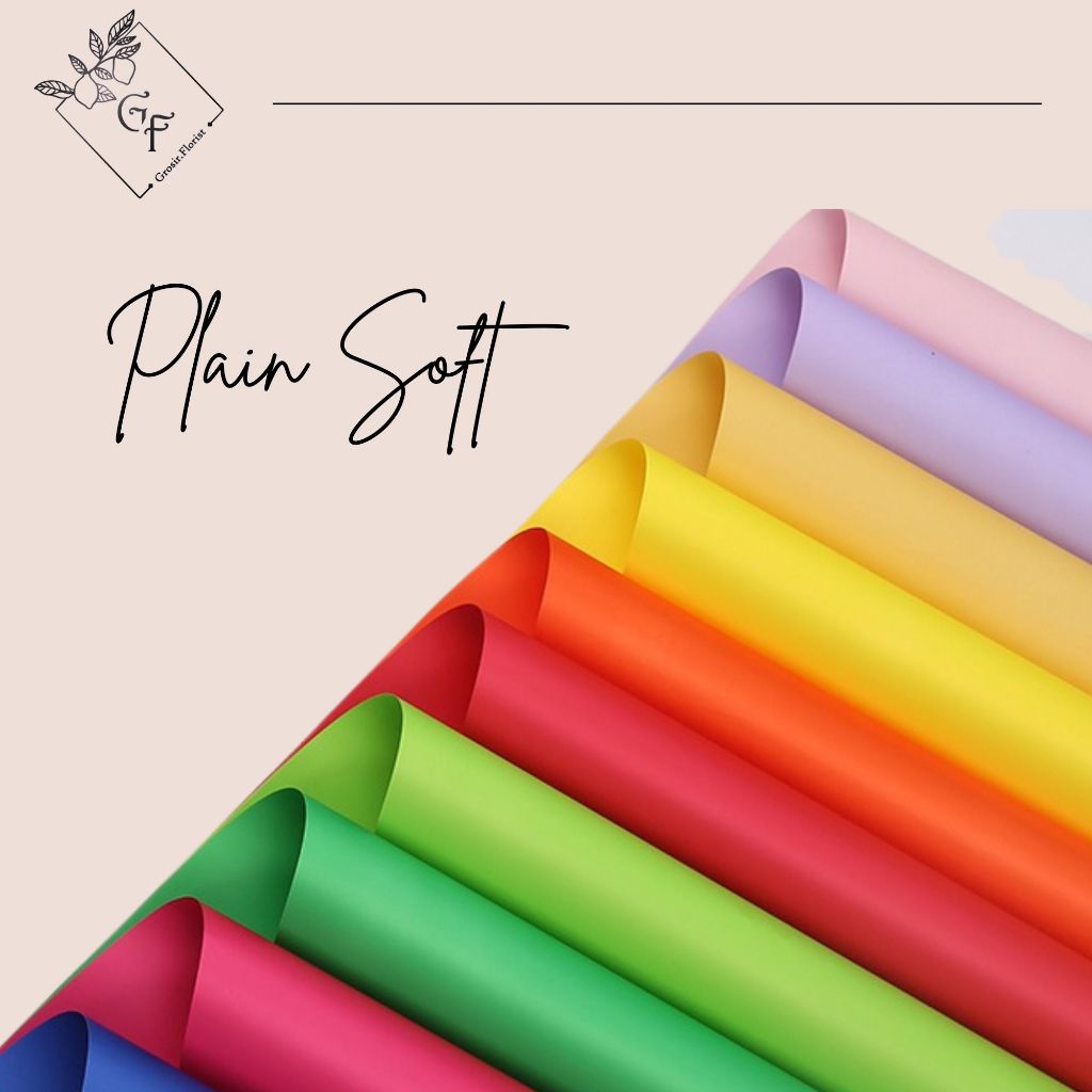 

TERLENGKAP ECER PLAIN SOFT WRAPPING PAPER KERTAS BUKET SOLID PEMBUNGKUS KADO TERANG KERTAS TEBAL