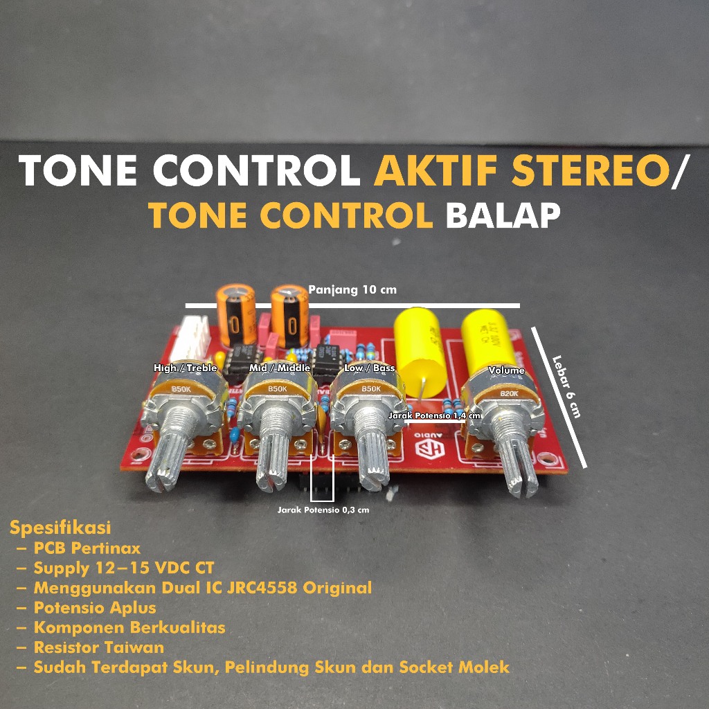 Tone Control Aktif Stereo / Tone Control Balap Aktif Stereo