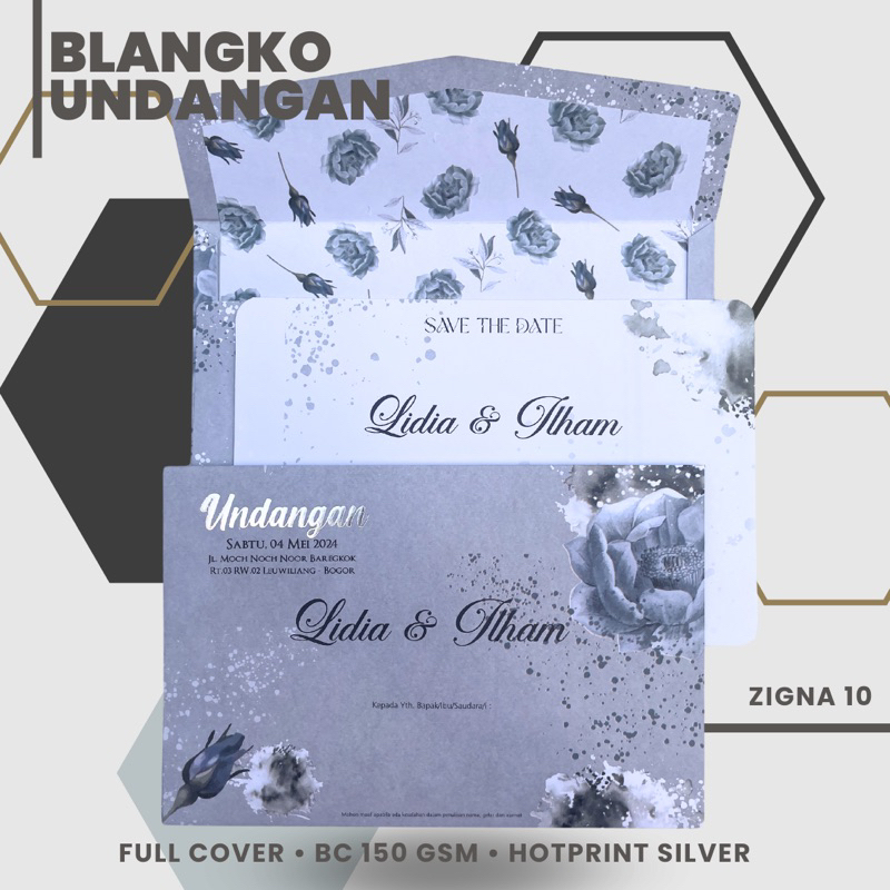 zig 010 undangan pernikahan murah, undangan elegan, undangan pernikahan unik, undangan nikah, blangk