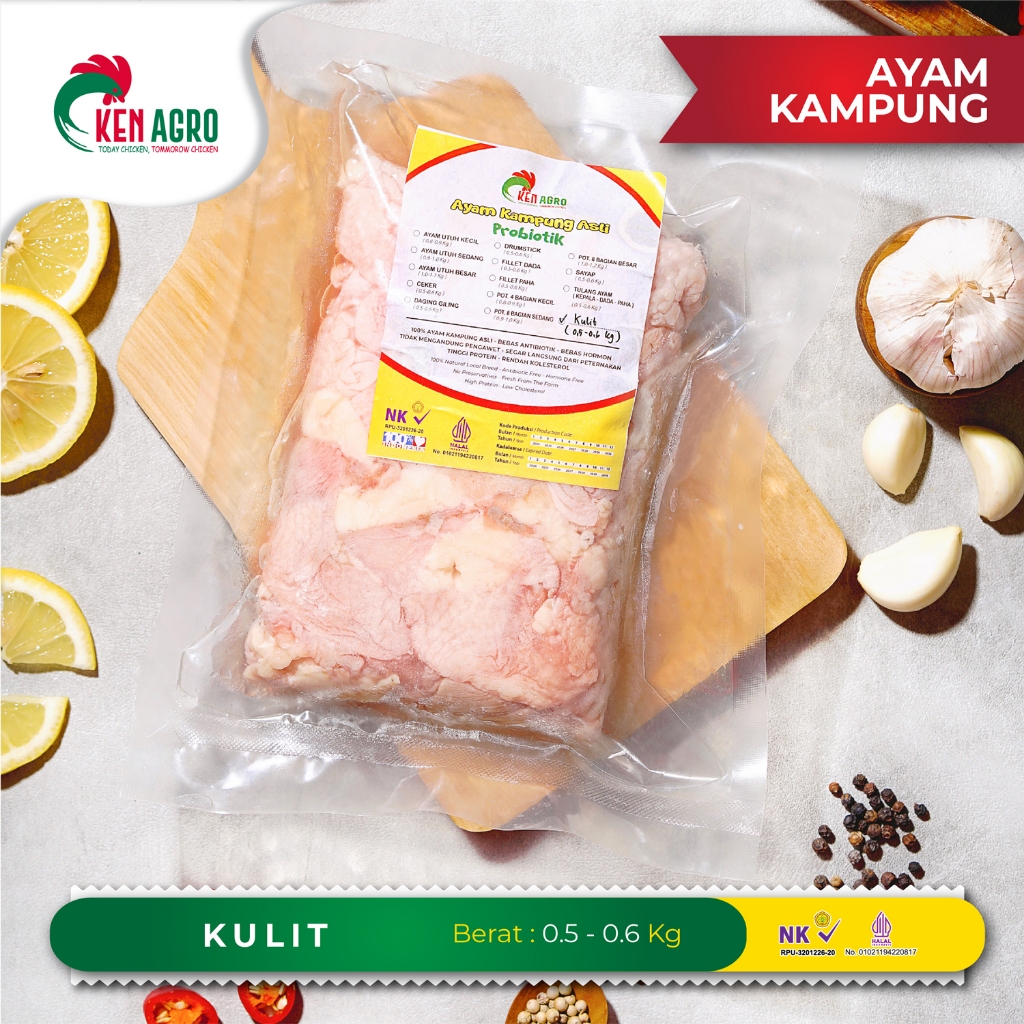 

Ken Agro Ayam Kampung Probiotik Kulit 0.5-0.6 kg Frozen