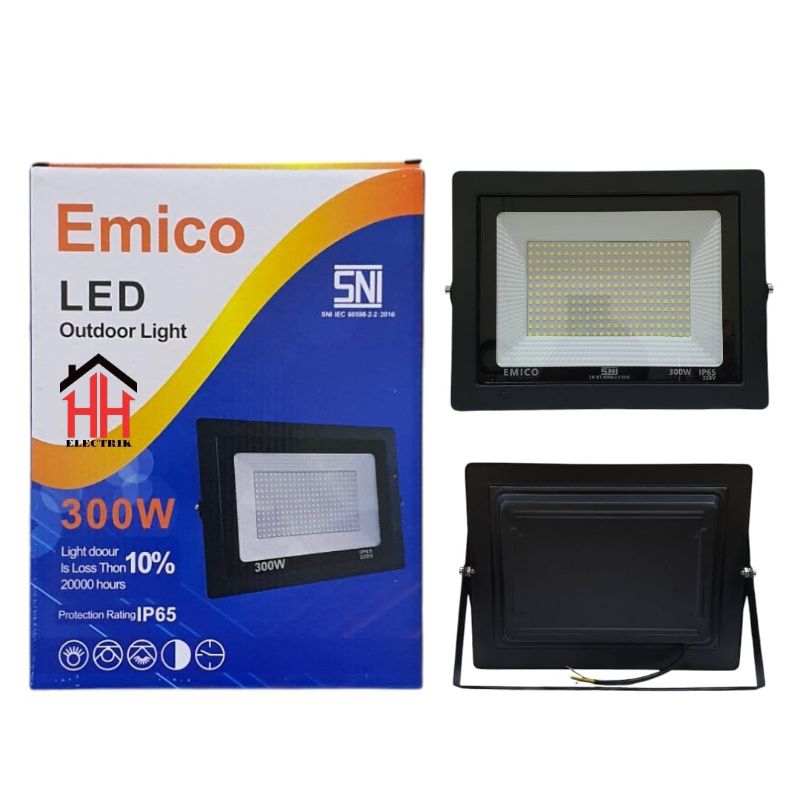 EMICO Lampu Tembak  Lampu Sorot LED 300W Flood Light Outdoor 300 Watt