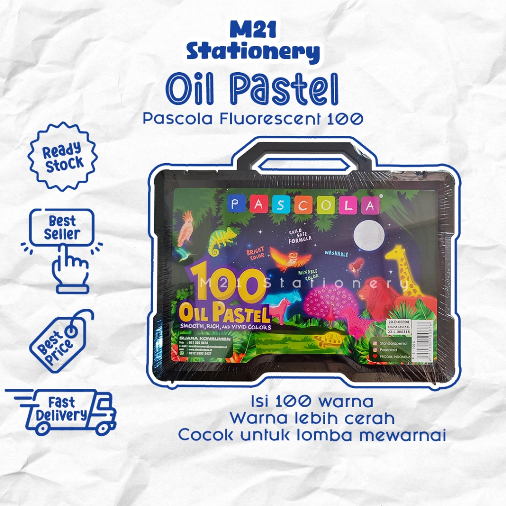 

OIL PASTEL PASCOLA FLUORESCENT 100 / 100 WARNA PEWARNA ALAT MENGGAMBAR MEWARNAI ANAK KRAYON CRAYON PASTEL NON TOXIC MURAH ALAT TULIS SEKOLAH KANTOR KULIAH KAMPUS ATK MURAH LENGKAP GROSIR KULAKAN STATIONERY / M21 STATIONERY