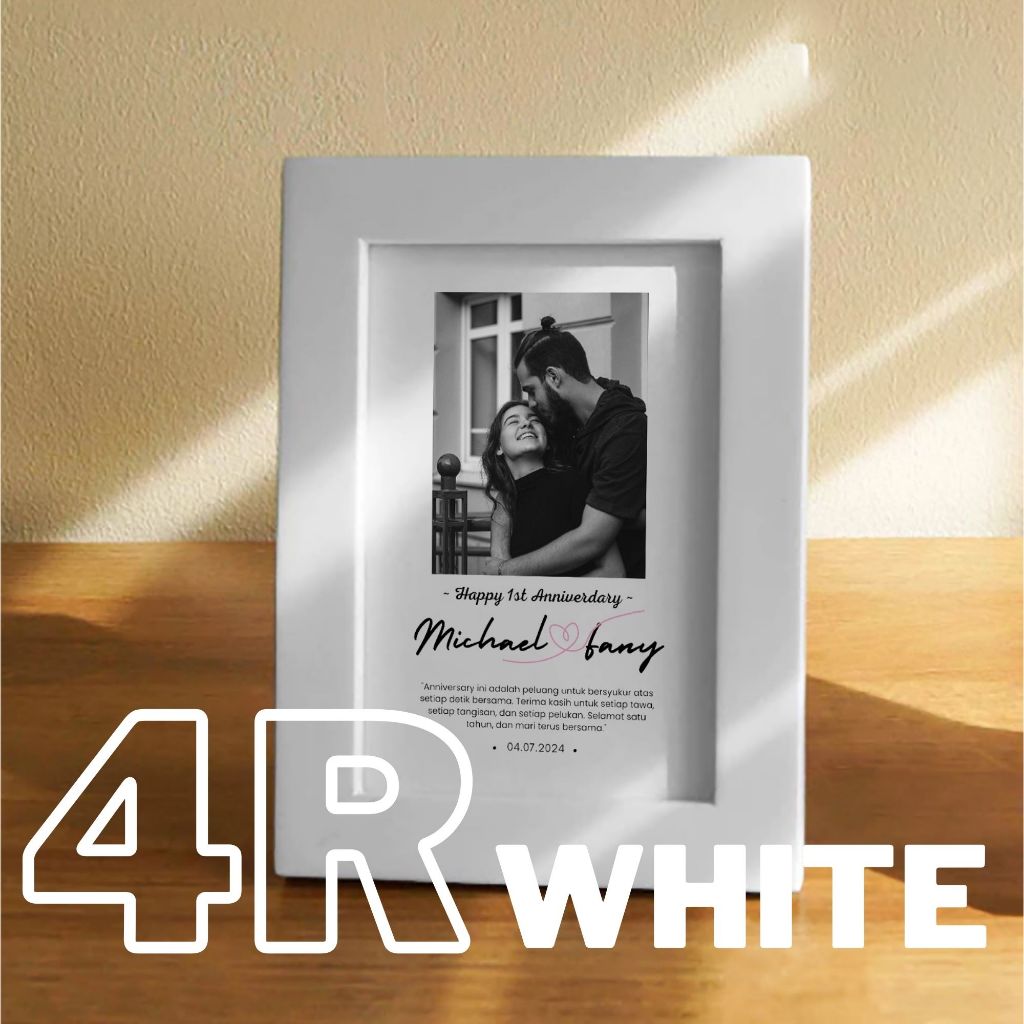 BINGKAI FOTO CUSTOM AESTHETIC FRAME KADO ULANG TAHUN / ANNIVERSARY 4R
