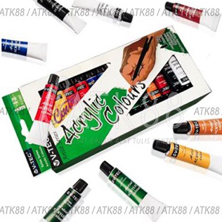 

KODE T87J VTEC ACRYLIC SET 12 WARNA 12 ML TUBE CAT AKRILIK ACRYLIC VTEC