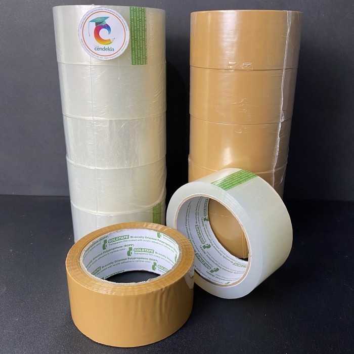 

Lakban / Isolasi / Selotip Coklat / Bening GOLDTAPE 48mm x 90 Yard - Bening, 1 pcs