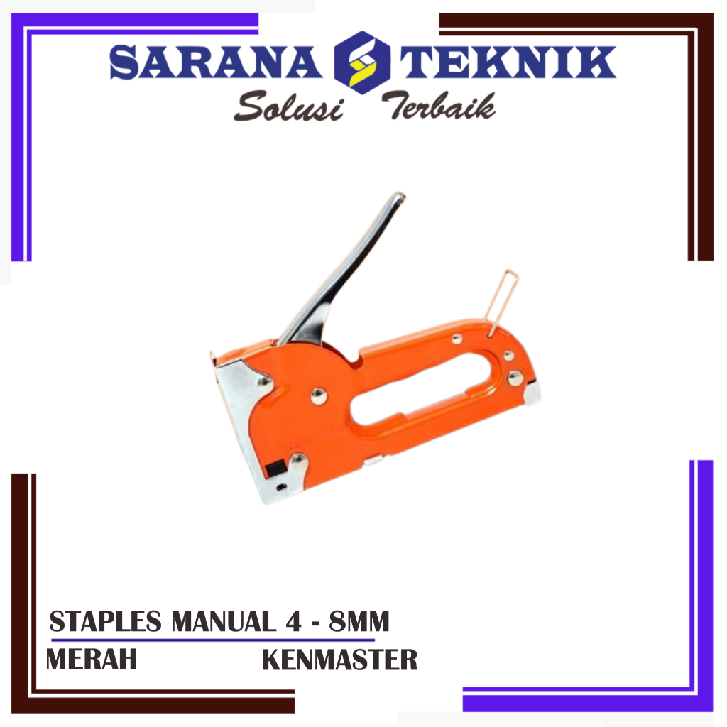 

STAPLES GUN / STAPLES TEMBAK MANUAL 4 – 8MM KENMASTER MERAH / ORANGE