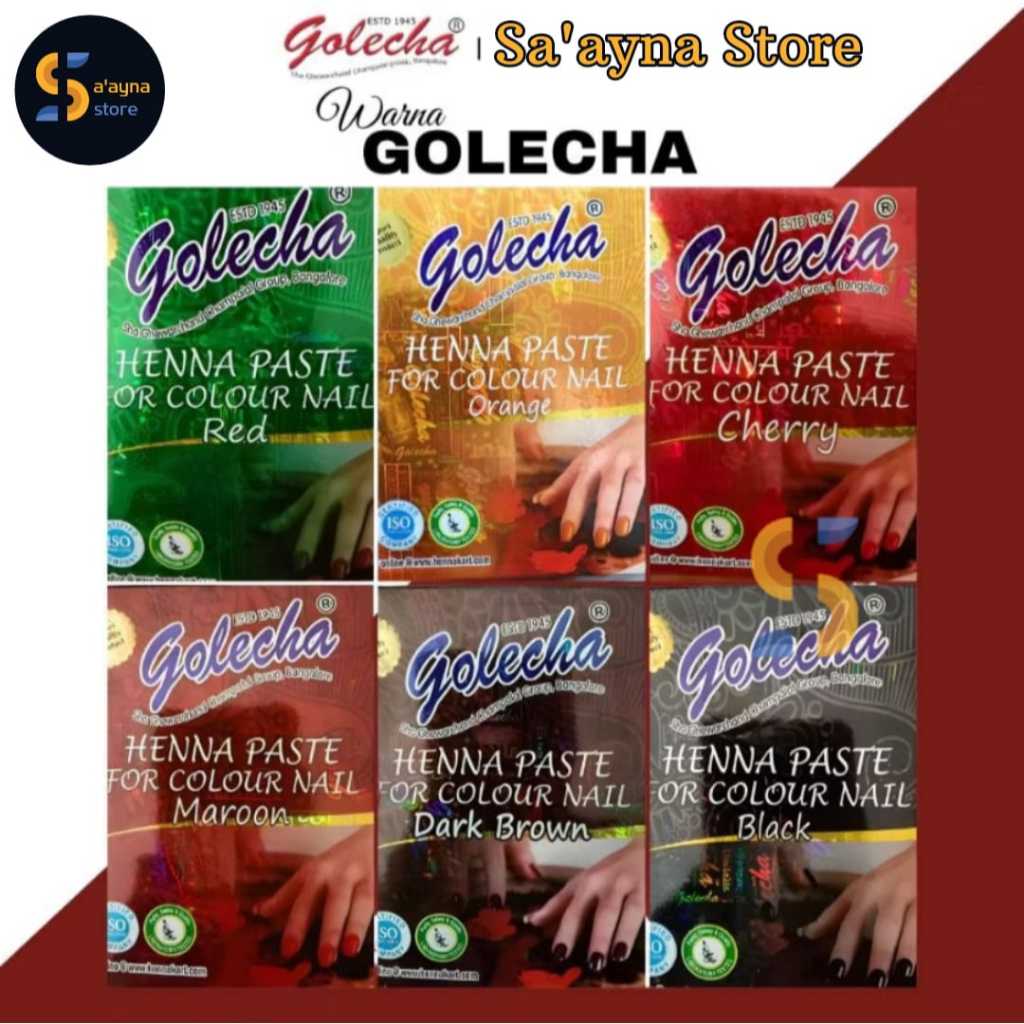 GOLECHA NAIL Tube Henna Paste Golecha Kuku Kutek Halal Henna Golecha 1 Pcs