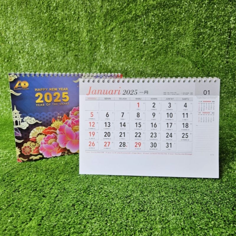 

kalender meja tahun 2025 kalender meja kerja Ao 702 ukuran besar 23,5x16,5 cm ( terima castume cetak merek)