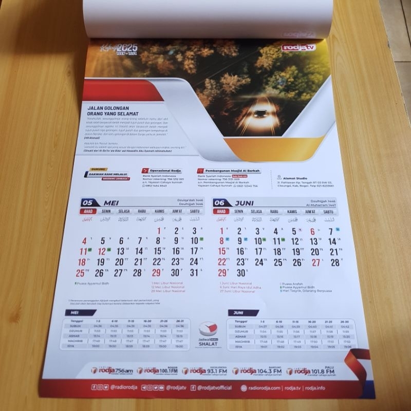 

kalender dinding radio rodja terbaru