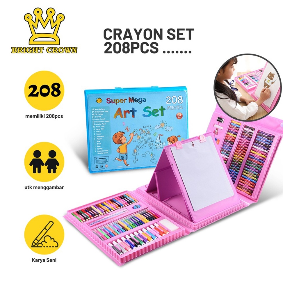 

KODE X99K BrightCrown Pensil Warna Crayon Set Isi 28pcs 15pcs Crayon set Warna Cok Menggambar Mewarnai