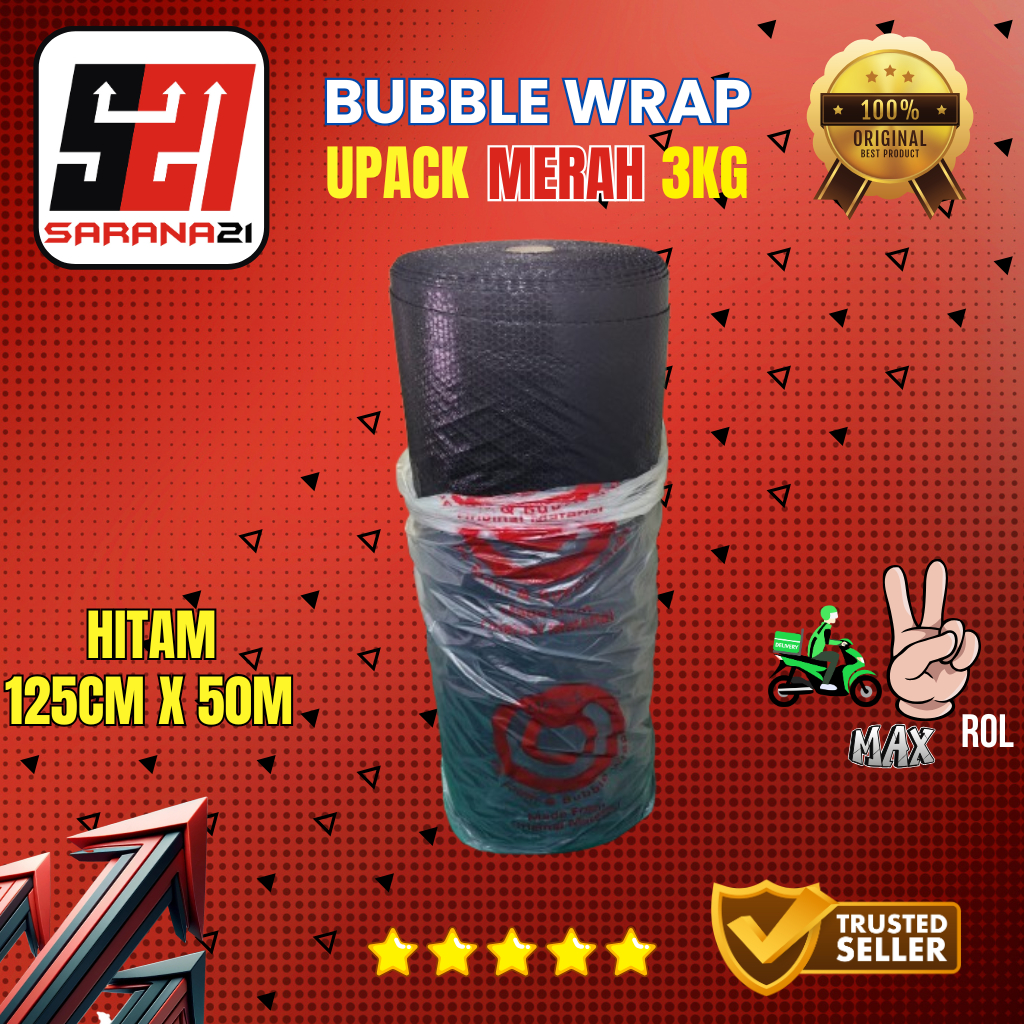 

Bubble Wrap Hitam U Pack 125cmx50m 3 Kg