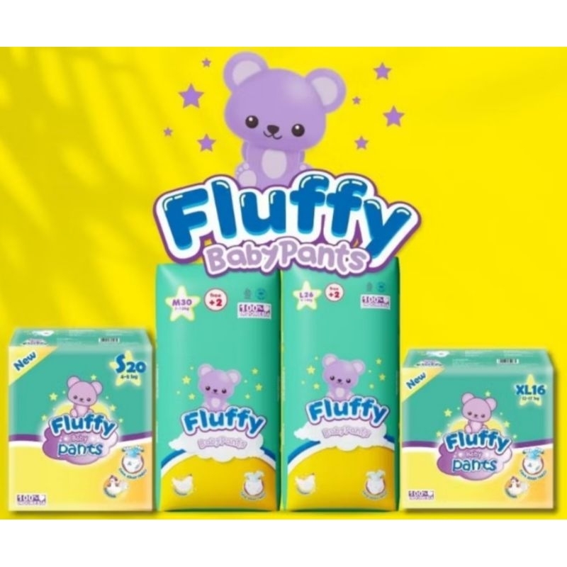 pampers fluffy baby pants M18 L18 XL18
