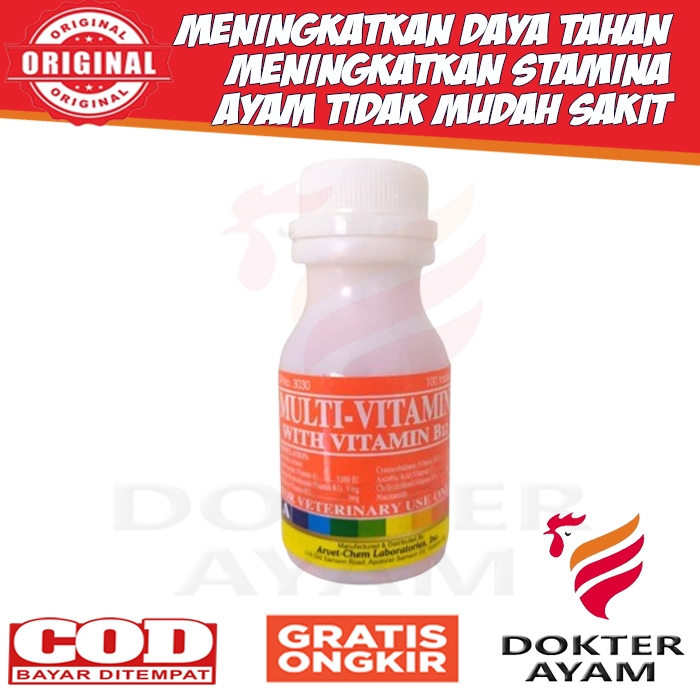 Multivitamin Ayam Filipin Lactate Vitamin Nafsu Makan Isi 100 Tablet