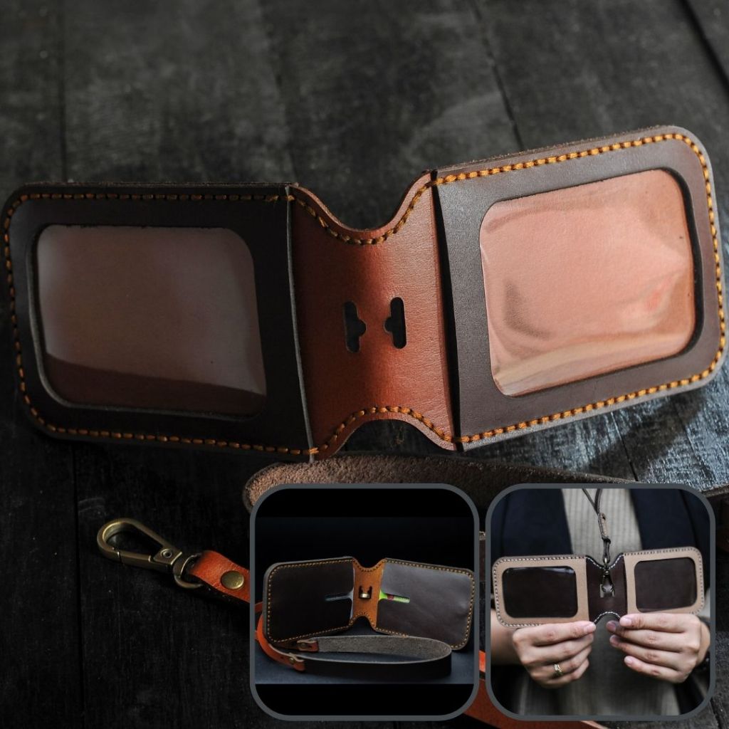 

Id Card Name Tag Holder Bahan Kulit