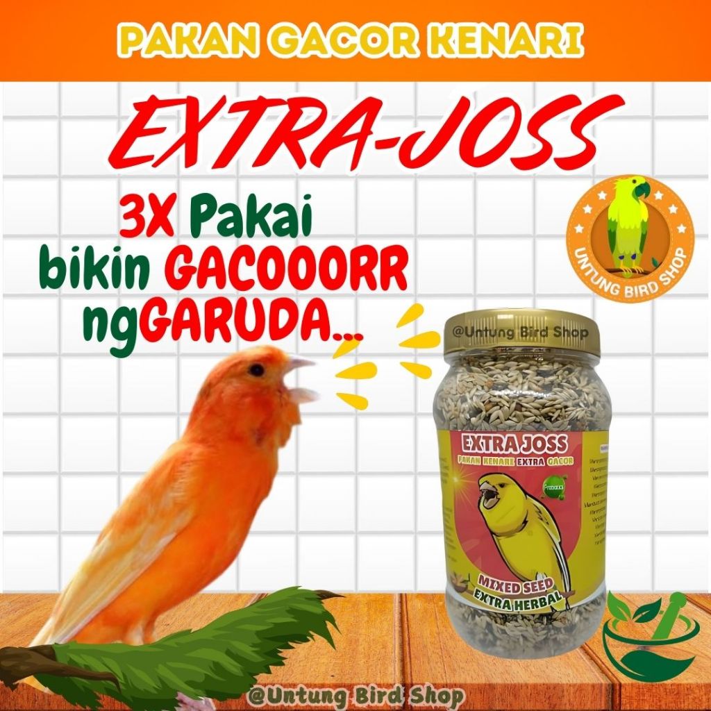TERMURAH Pakan Extra Joss Herbal Kenari. Pakan Gacor Kenari. Pakan Agar Kenari Gacor