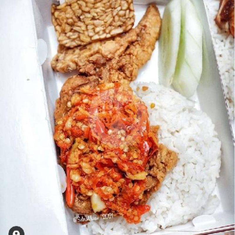 

nasi ayam geprek