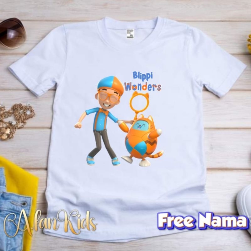baju blippi wonders kaos anak