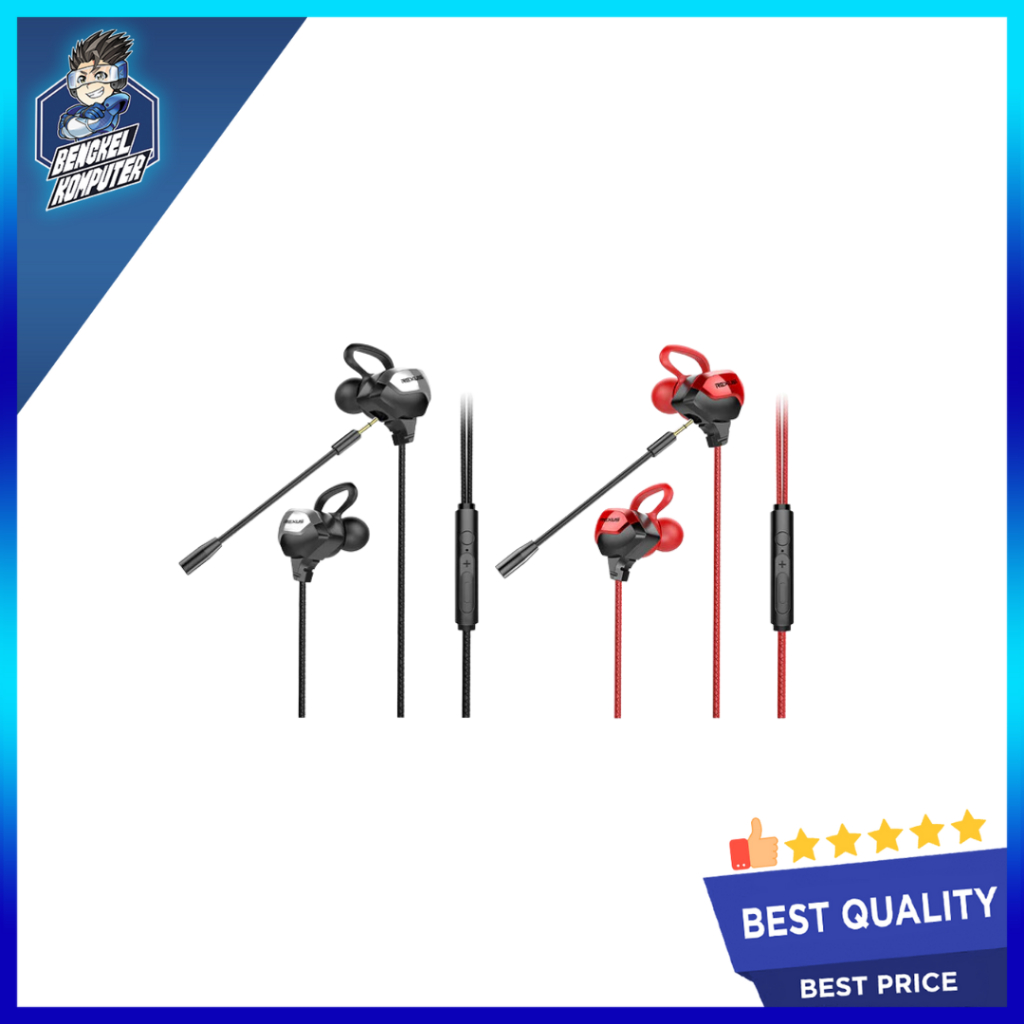 EARPHONE REXUS VONIX ME6 RED/SILVER