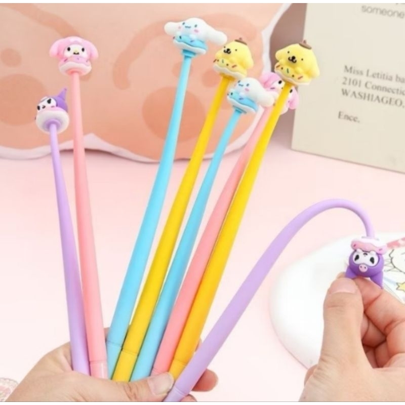 

Bolpoin lucu lentur karakter kartun koromi hello Kitty pokemon melody