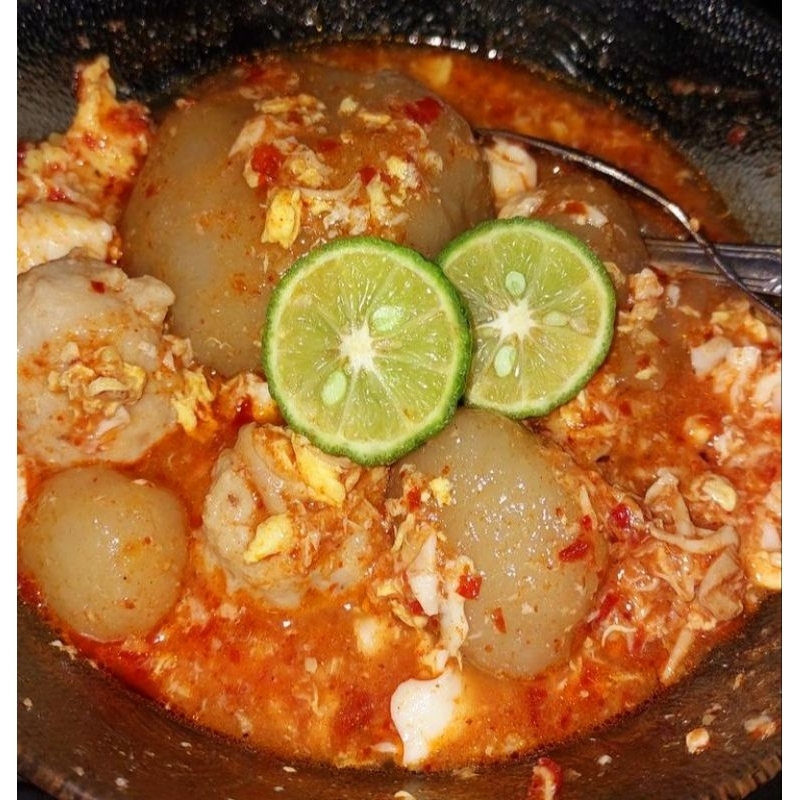 

baso aci isi daging cincang Mercon Jumbo pedas paket 5 bungkus spesial