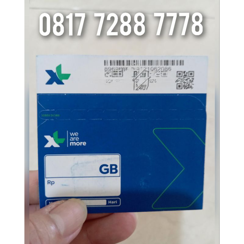 Kartu Perdana XL Axiata 4G 5G 12 Digit Nomor Cantik 0817 7288 7778