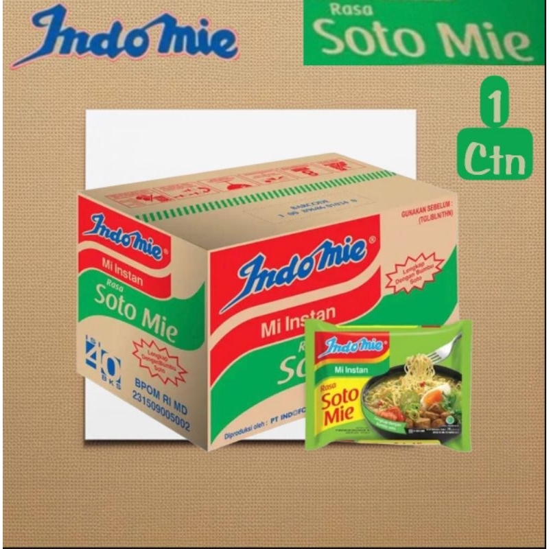 

Indomie Rasa Soto Mie [ 1 Dus - 40 Pcs ] Mi Instan Kuah