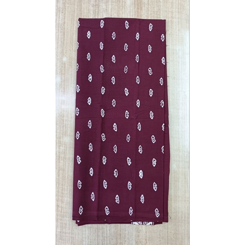 kain batik Cap Batik garutan motif Megamendung mini warna merah maroon
