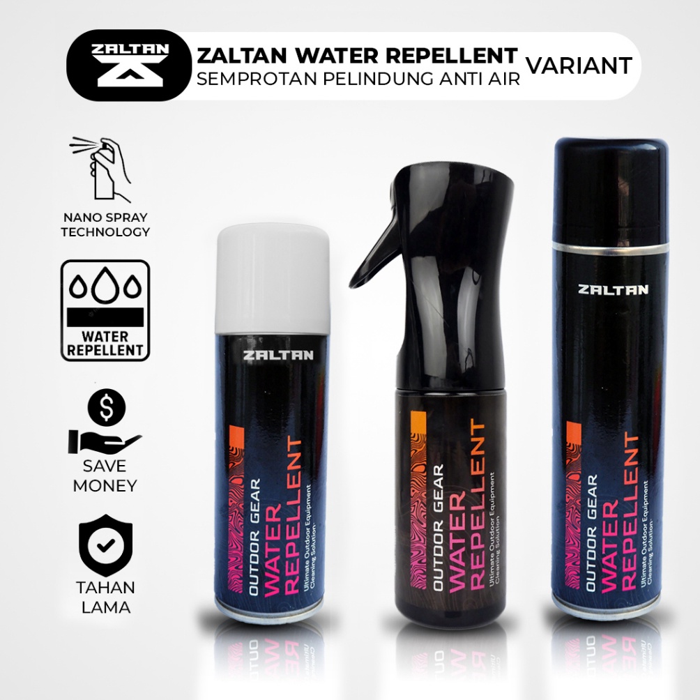 KODE F77K Zaltan Water Repellent Spray Pelindung Anti Air Efek Daun Talas Tenda Jaket Sepatu Outdoor