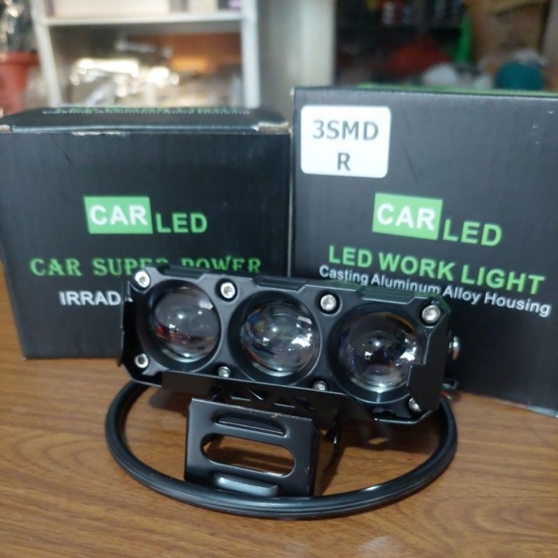 Promo Lampu depan variasi mobil/motor 3 mata (24volt)