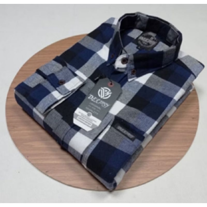 Kemeja Pria Lengan Panjang Premium Baju Kemeja Flanel Cowok Cewek Distro Motif Kotak / Hem Cowo Keki