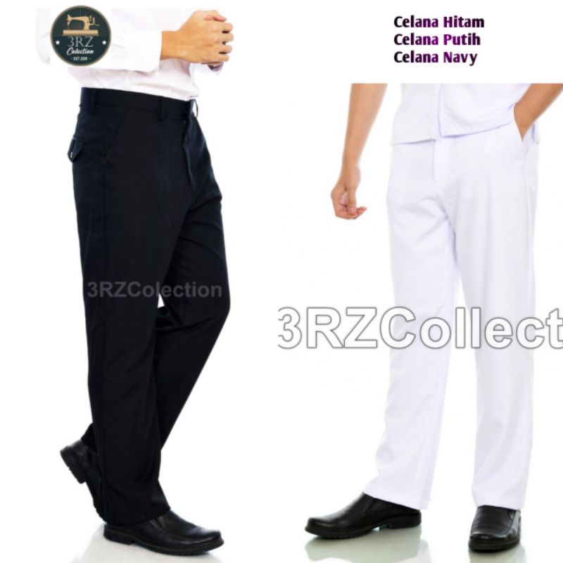 Celana Sopan Panjang Hitam Celana hitam Formal pria celana katun celana hitam panjang cowok
