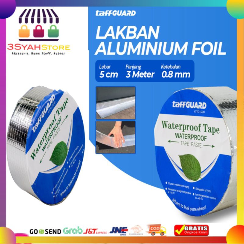 

Lakban Aluminium Foil Taffguard Kyto Butyl 0.88mm Waterproof 5cm x 3m