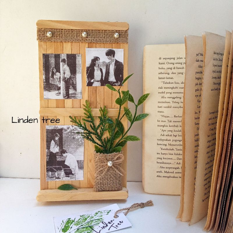 bingkai foto stik es krim kerajinan tangan