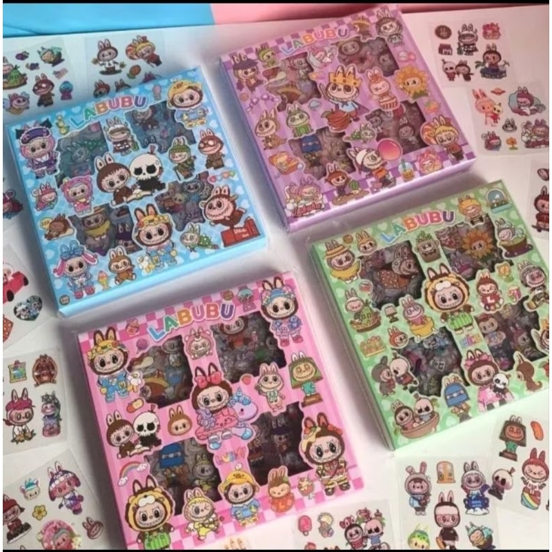 

stiker labubu stiker momo karakter isi 100 pcs stiker 3D stiker botol waterprof