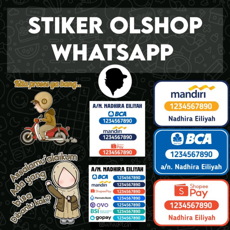 

STIKER WHATSAPP OLSHOP/BANK/EWALLET