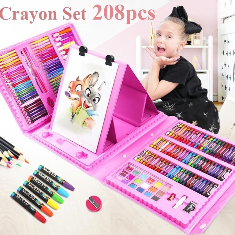 

Obral Hemat Art set 28 Pcs Set Alat Gambar Anak Crayon Gambar Pensil Warna 28 Buah Art Set