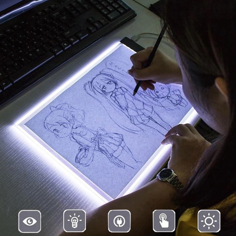 

Hot Now Graphics LED Drawing Board A5 Size with ThreeLevel Dimming Backlight