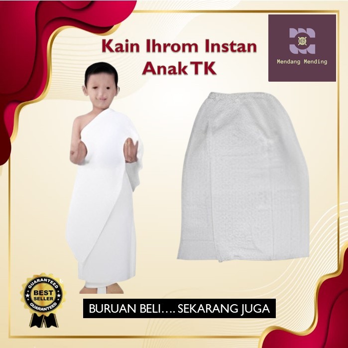 Kain Ihrom Anak Tk Sd Paud Manasik Haji Baju Ihrom Anak Laki Laki Mode Instan Jahit Sarung
