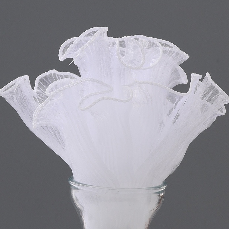 

Penjualan Khusus 28 cm x 9 cm Renda Gelombang Transparant Kain Chiffon Curly Wave Ruffle Lace Mesh Satin Wavy Wrapping Pembungkus Korean Mermaid Tail Korea Mes Mess Bungkus Bunga Rufle Kriwil Wraping Melar Kue Cake Hias Hiasan Buket Bucket Curl Keriting