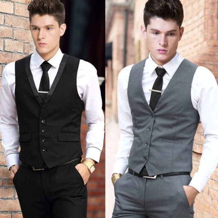 RZL APPAREL  Rompi Vest Pria Slimfit Hitam Abu Navy Marun Putih Rompi Jas Pria