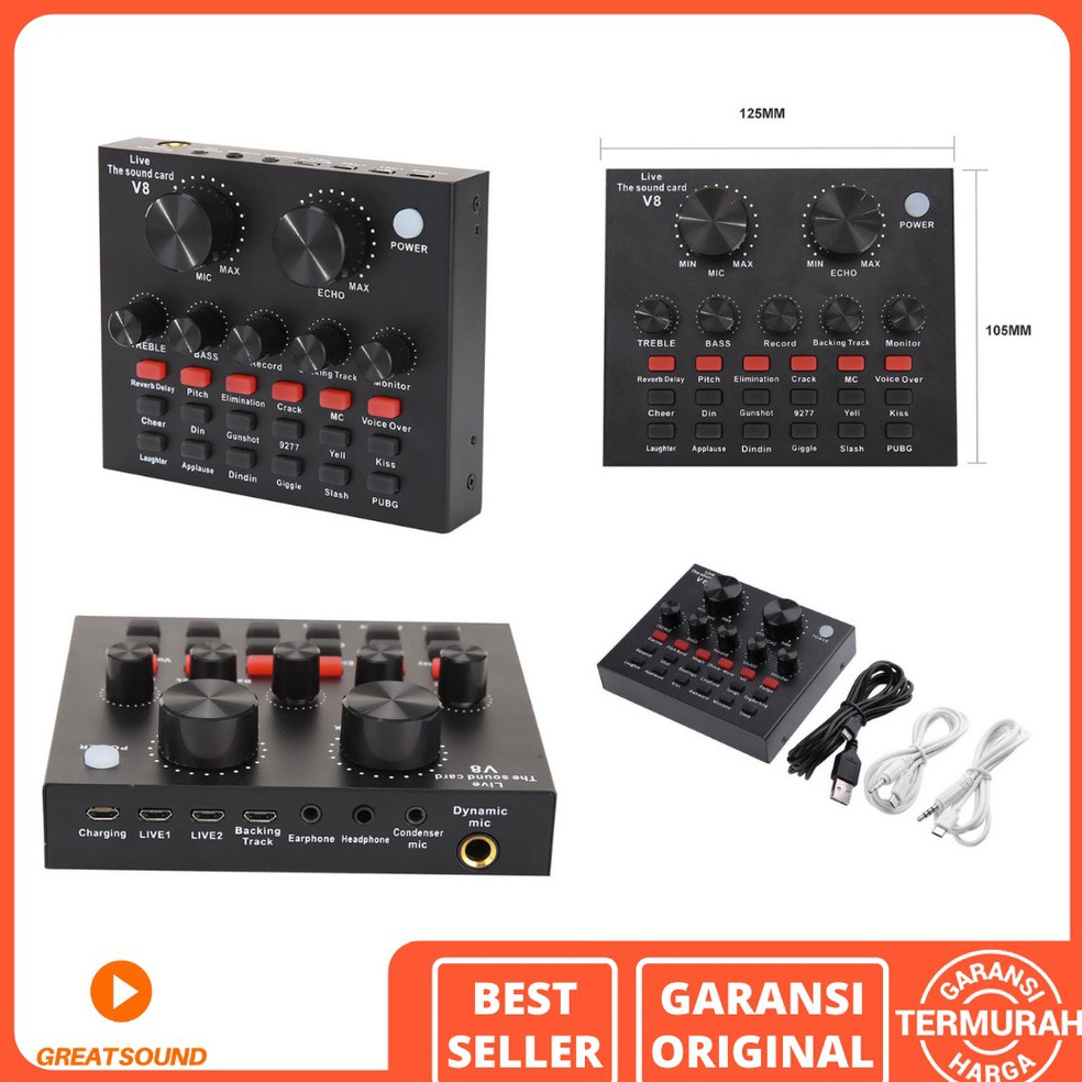 Best Promo Sound Card V8 Mixer Bluetooth SoundCard V8 Audio USB External Soundcard Mixer Sound Mixer