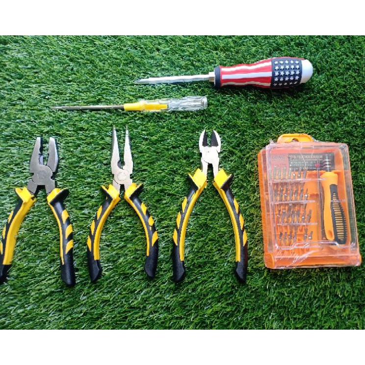 Best Product  Paket Tang Set  Obeng Set  Tang Kombinasi Tang Lancip Tang Potong Obeng HP 32 in 1 Obe