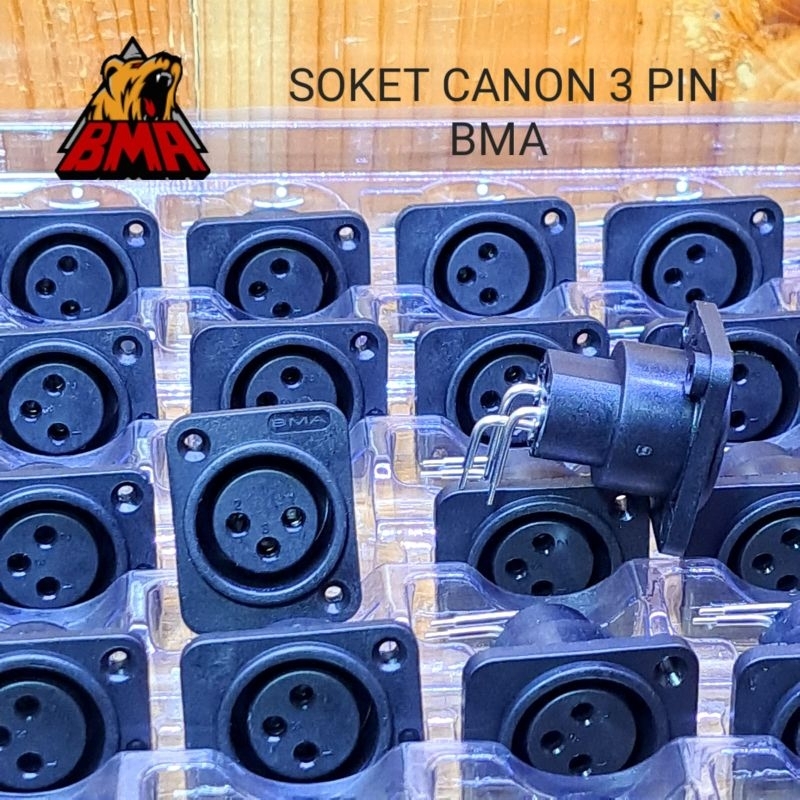 SOKET CANON XLR FEMALE 3 PIN BMA ORIGINAL