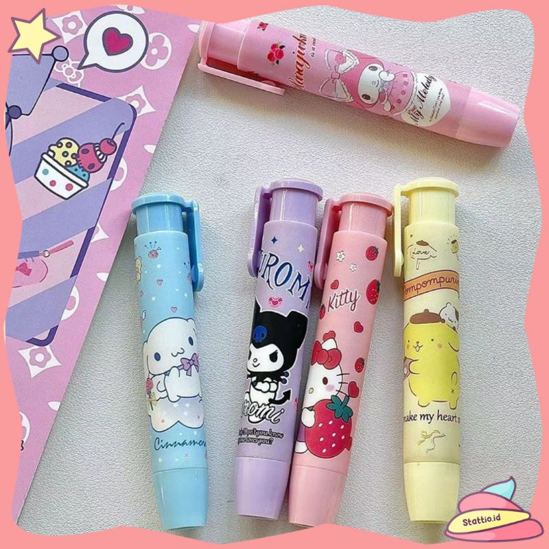 

Penghapus Mekanik Depressible ER-1281 Sanrio Cinnamoroll Kuromi Hello Kitty Mechanical Eraser Penghapus